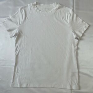 Banana Republic Men’s White T-Shirt Classic Ribbed Shirt  Short Sleeve Size XL